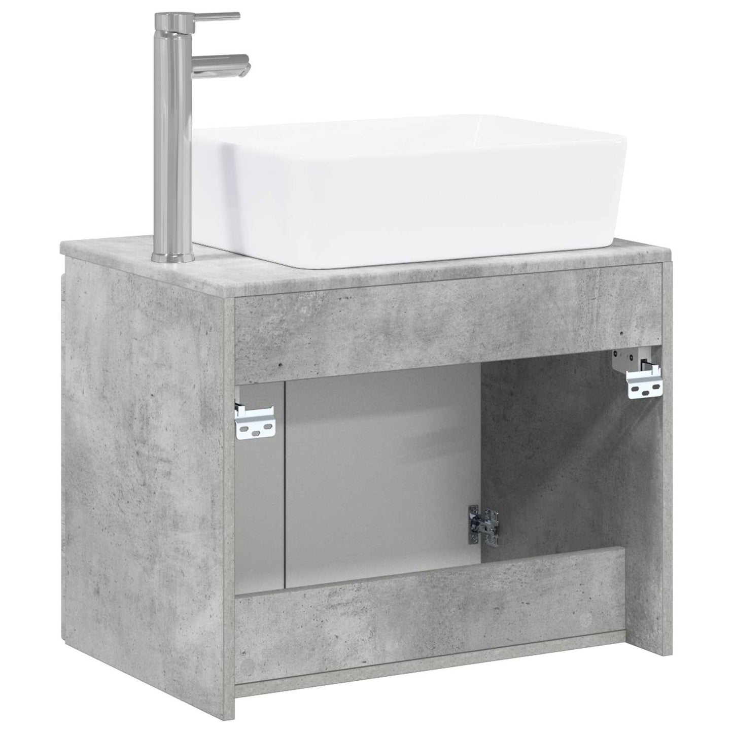 Bathroom Furniture Set Concrete Grey Engineered Wood