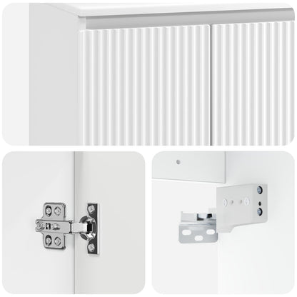 Bathroom Furniture Set White Engineered Wood