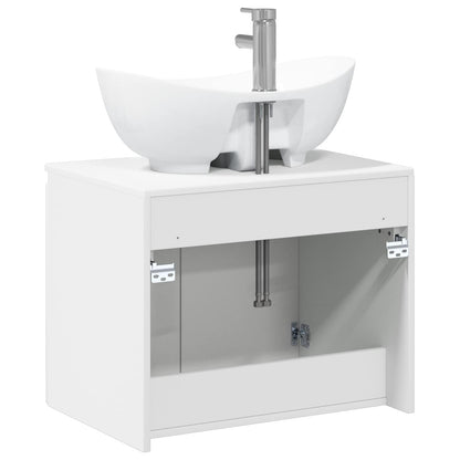 Bathroom Furniture Set White Engineered Wood