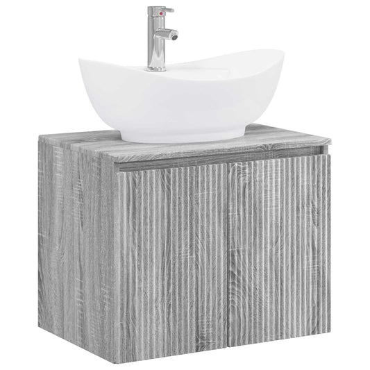 Bathroom Furniture Set Grey Sonoma Engineered Wood