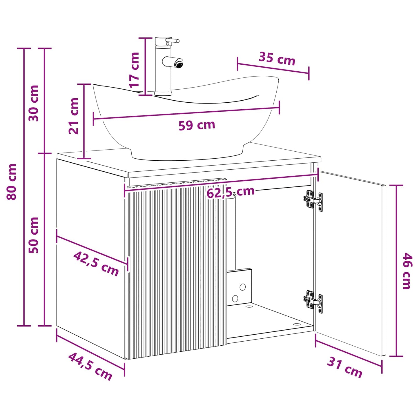 Bathroom Furniture Set Old Wood Engineered Wood