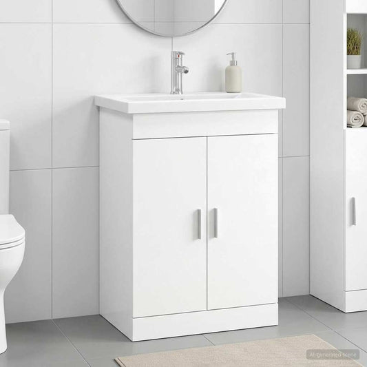 Bathroom Furniture Set White 61 x 40 x 84.5 cm Engineered Wood