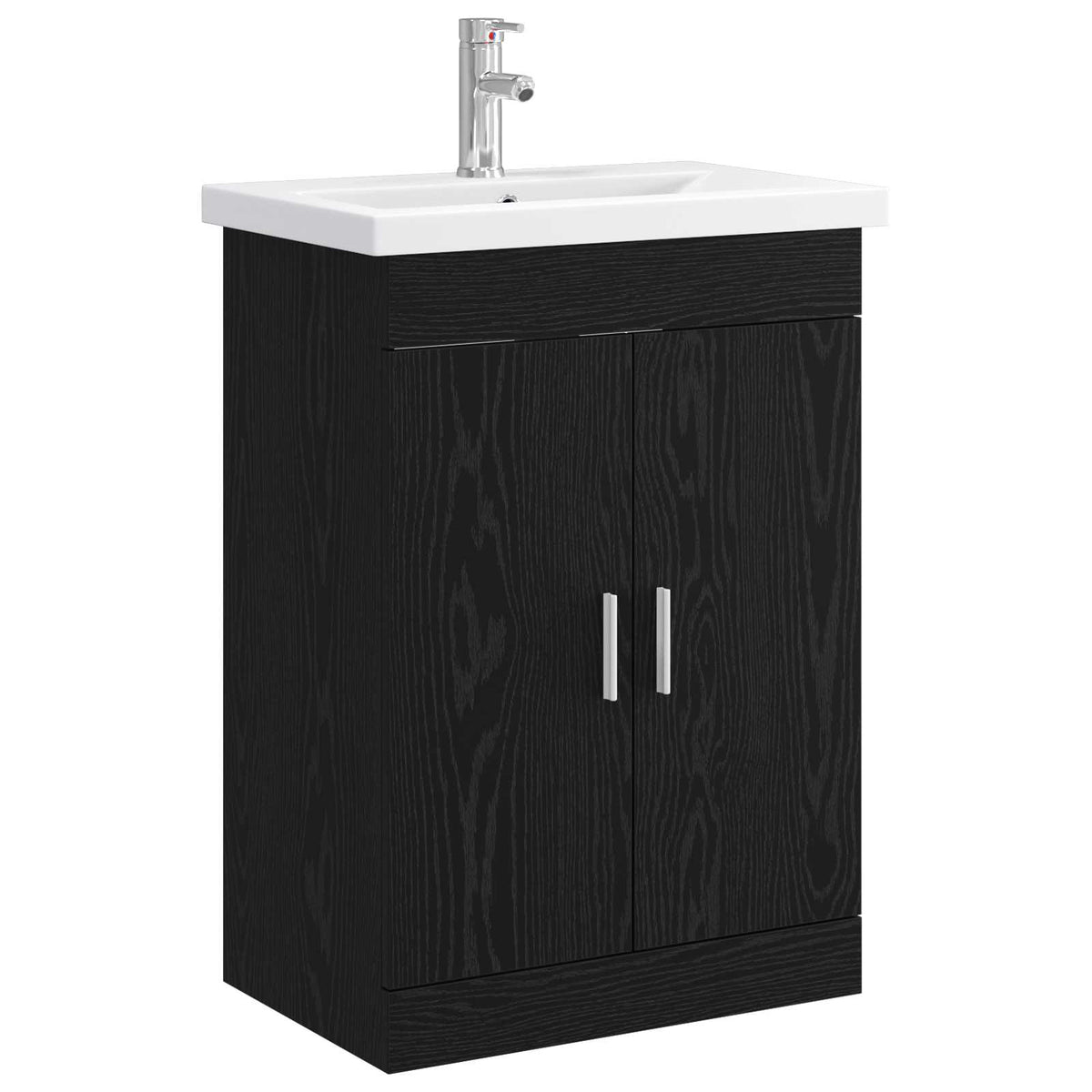 Bathroom Furniture Set Black Oak 61 x 40 x 84.5 cm
