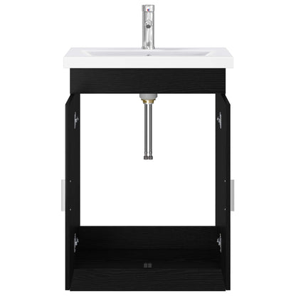 Bathroom Furniture Set Black Oak 61 x 40 x 84.5 cm