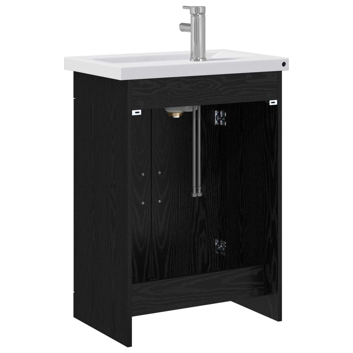 Bathroom Furniture Set Black Oak 61 x 40 x 84.5 cm