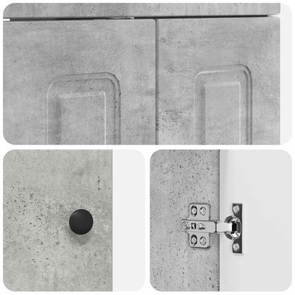 Bathroom Furniture Set Concrete Grey 61 x 40 x 84.5 cm