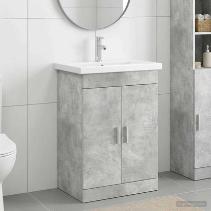Bathroom Furniture Set Concrete Grey 61 x 40 x 84.5 cm