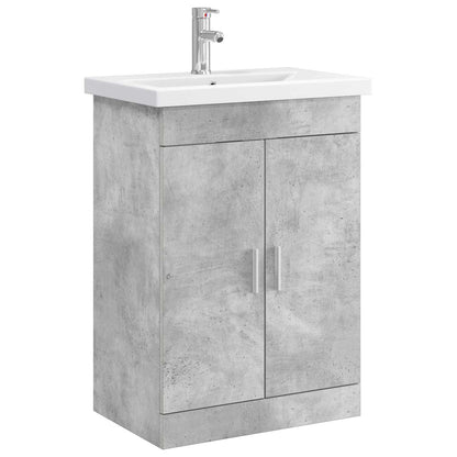 Bathroom Furniture Set Concrete Grey 61 x 40 x 84.5 cm