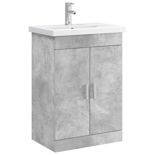 Bathroom Furniture Set Concrete Grey 61 x 40 x 84.5 cm
