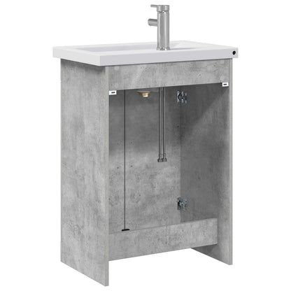 Bathroom Furniture Set Concrete Grey 61 x 40 x 84.5 cm
