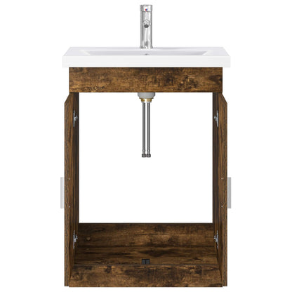 Bathroom Furniture Set Smoked Oak 61 x 40 x 84.5 cm