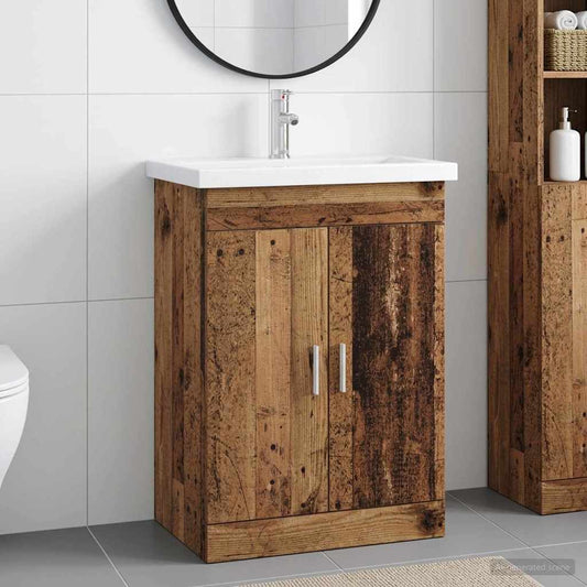 Bathroom Furniture Set Old Wood 61 x 40 x 84.5 cm
