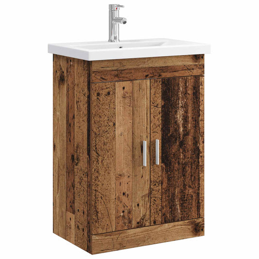 Bathroom Furniture Set Old Wood 61 x 40 x 84.5 cm