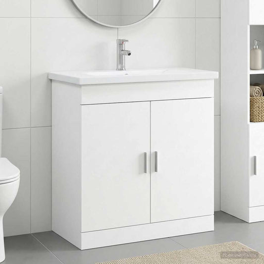 Bathroom Furniture Set White 81 x 40 x 84.5 cm Engineered Wood