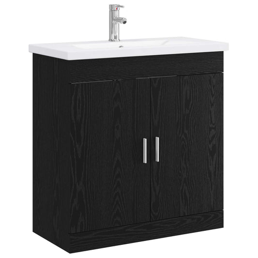 Bathroom Furniture Set Black Oak 81 x 40 x 84.5 cm