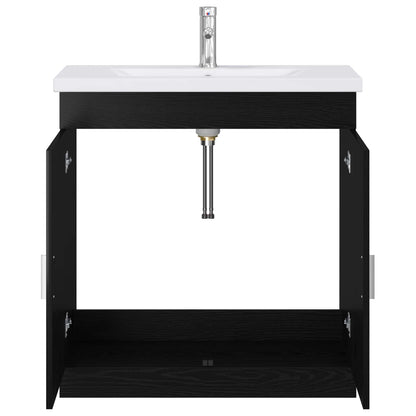Bathroom Furniture Set Black Oak 81 x 40 x 84.5 cm