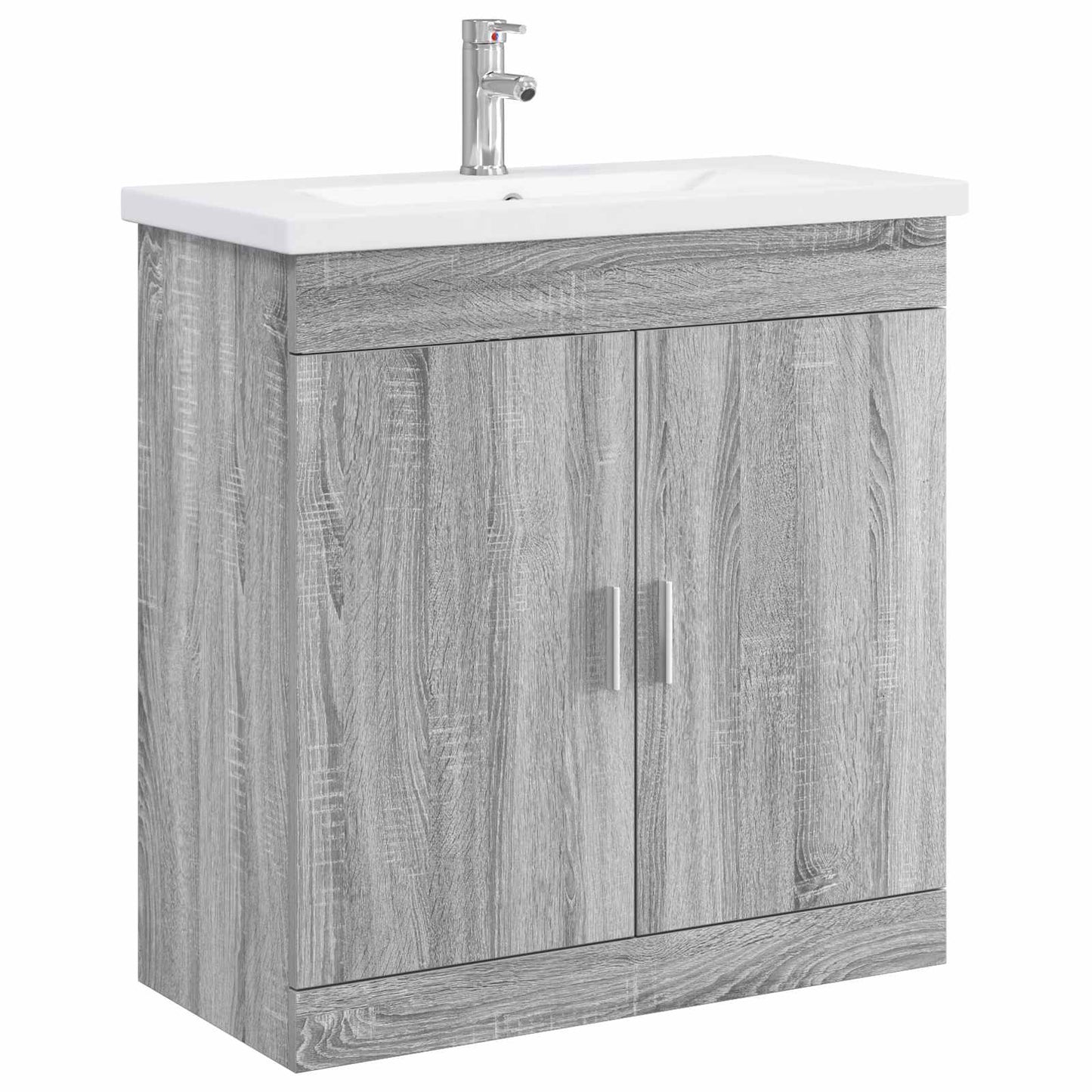 Bathroom Furniture Set Grey Sonoma 81 x 40 x 84.5 cm