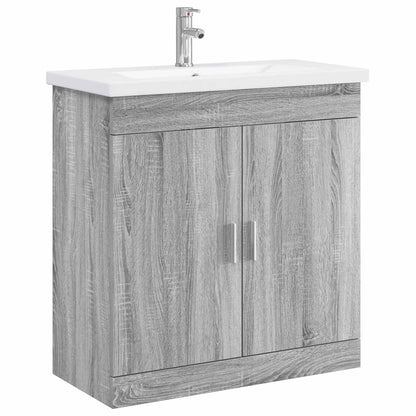 Bathroom Furniture Set Grey Sonoma 81 x 40 x 84.5 cm