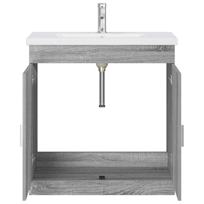 Bathroom Furniture Set Grey Sonoma 81 x 40 x 84.5 cm
