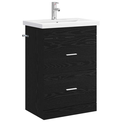 Bathroom Furniture Set Black Oak 61 x 40 x 84.5 cm