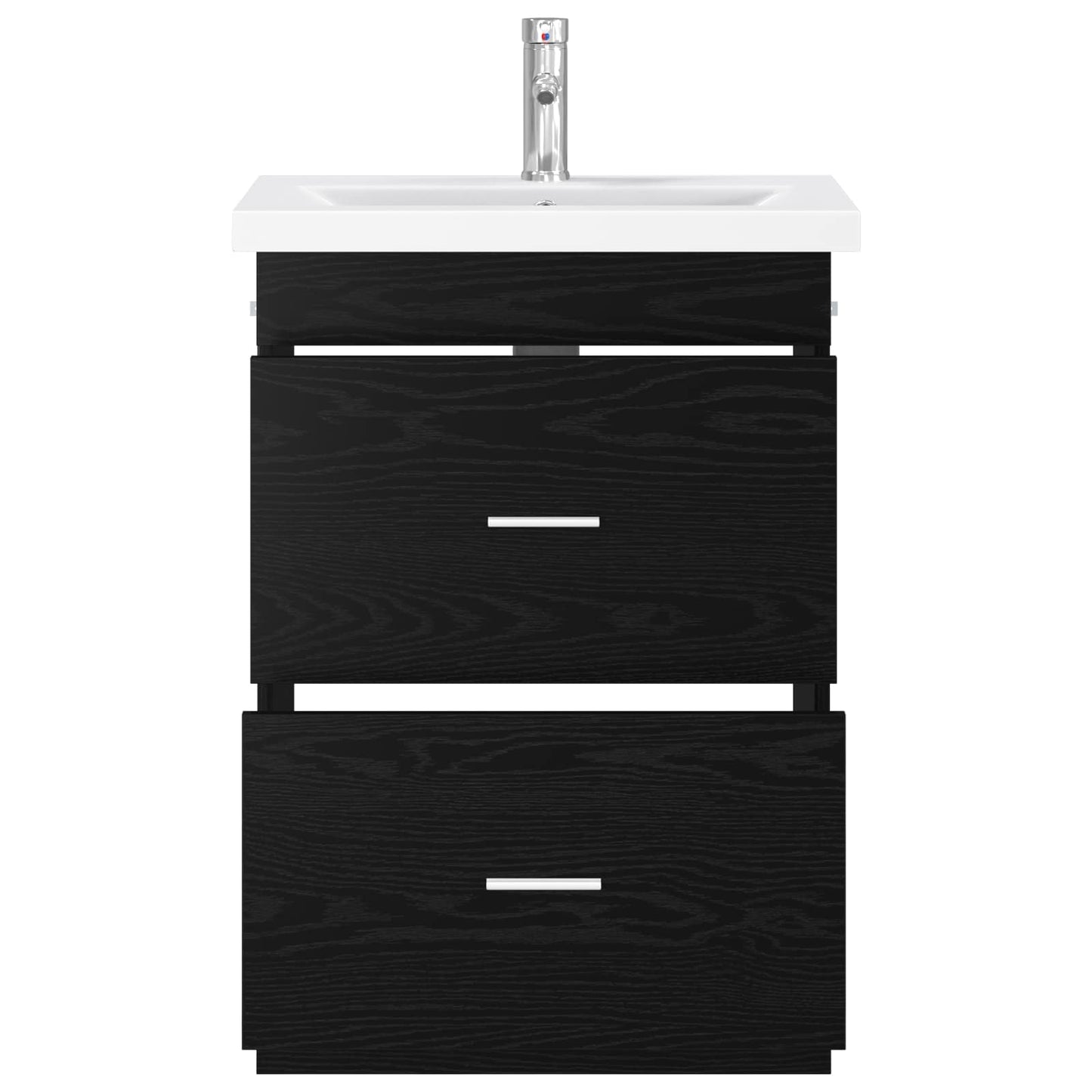 Bathroom Furniture Set Black Oak 61 x 40 x 84.5 cm
