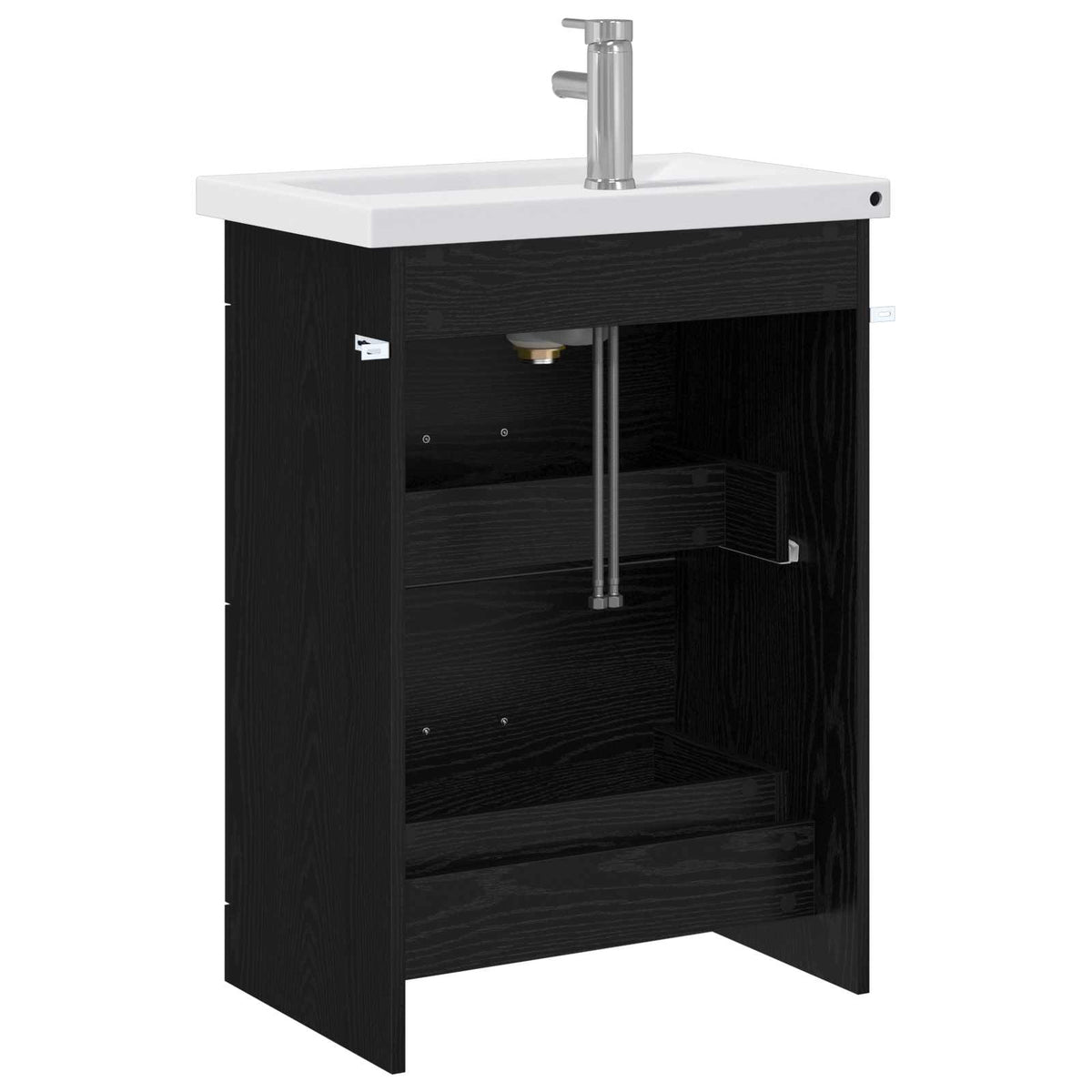 Bathroom Furniture Set Black Oak 61 x 40 x 84.5 cm