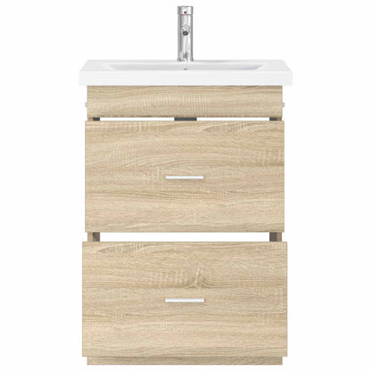 Bathroom Furniture Set Sonoma Oak 61 x 40 x 84.5 cm