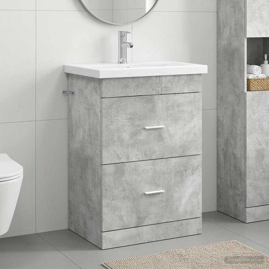 Bathroom Furniture Set Concrete Grey 61 x 40 x 84.5 cm