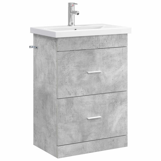 Bathroom Furniture Set Concrete Grey 61 x 40 x 84.5 cm