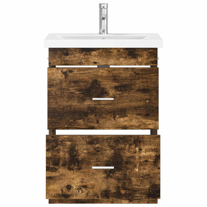 Bathroom Furniture Set Smoked Oak 61 x 40 x 84.5 cm