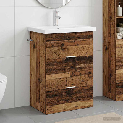 Bathroom Furniture Set Old Wood 61 x 40 x 84.5 cm
