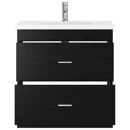 Bathroom Furniture Set Black Oak 81 x 40 x 84.5 cm