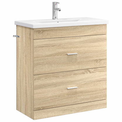 Bathroom Furniture Set Sonoma Oak 81 x 40 x 84.5 cm