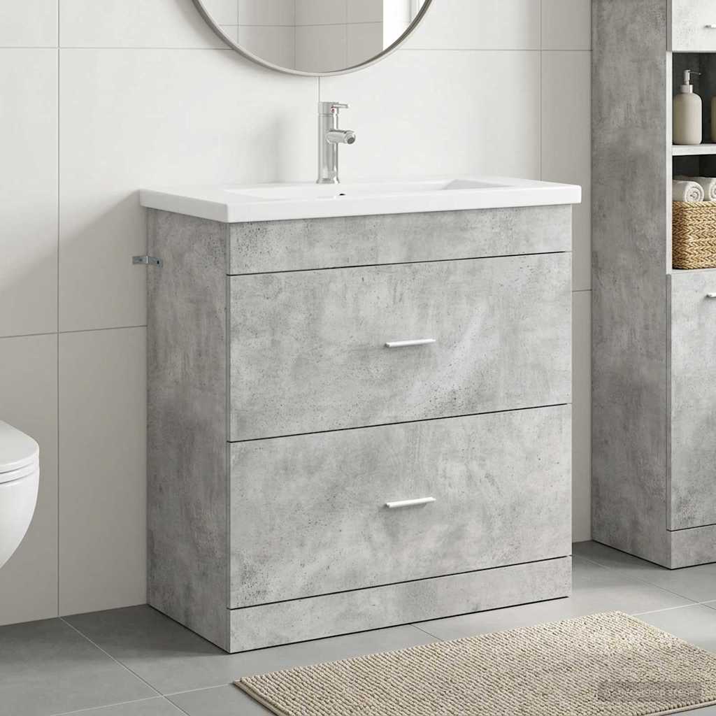 Bathroom Furniture Set Concrete Grey 81 x 40 x 84.5 cm
