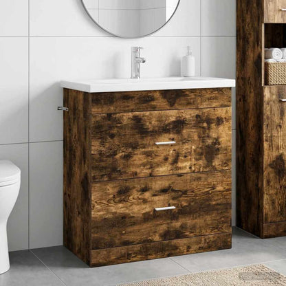 Bathroom Furniture Set Smoked Oak 81 x 40 x 84.5 cm