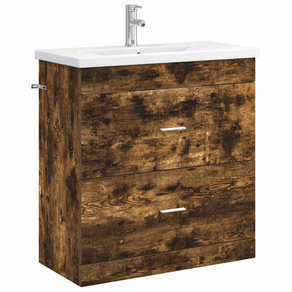 Bathroom Furniture Set Smoked Oak 81 x 40 x 84.5 cm
