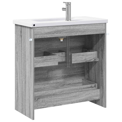 Bathroom Furniture Set Grey Sonoma 81 x 40 x 84.5 cm