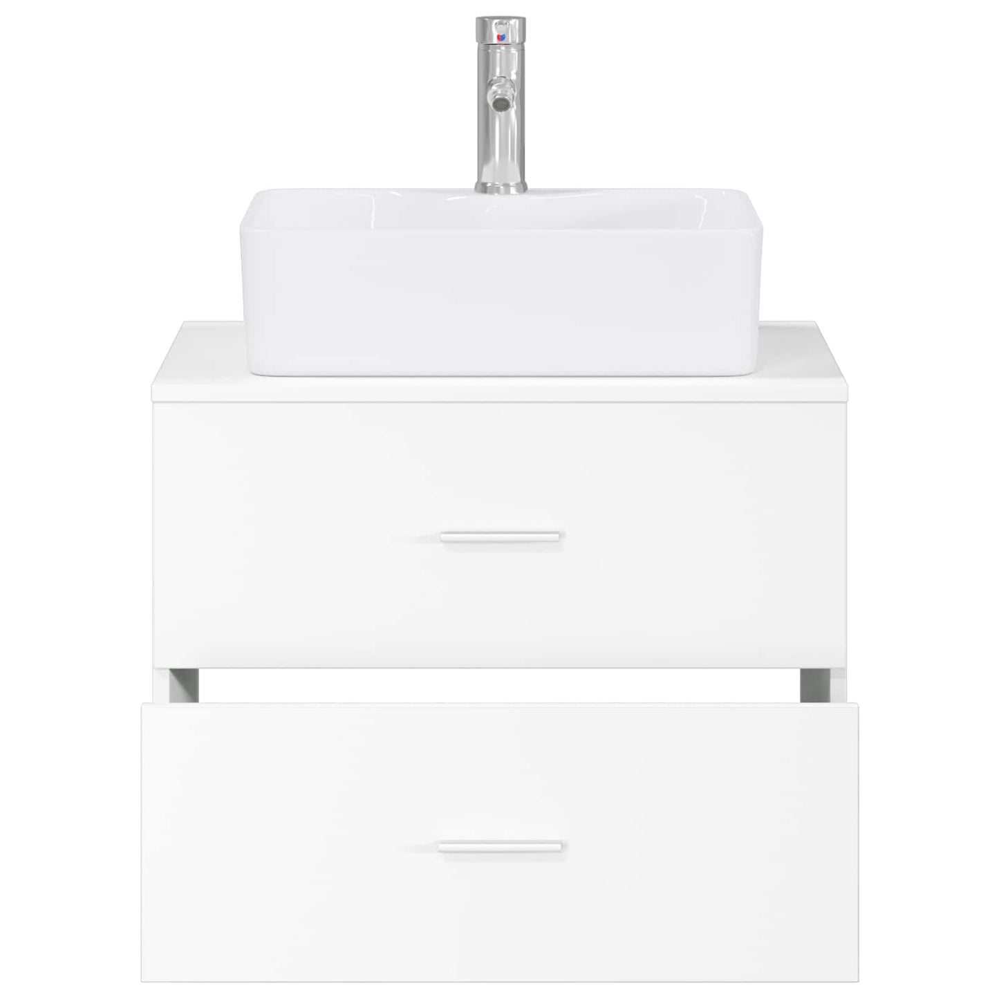 Bathroom Furniture Set White Engineered Wood
