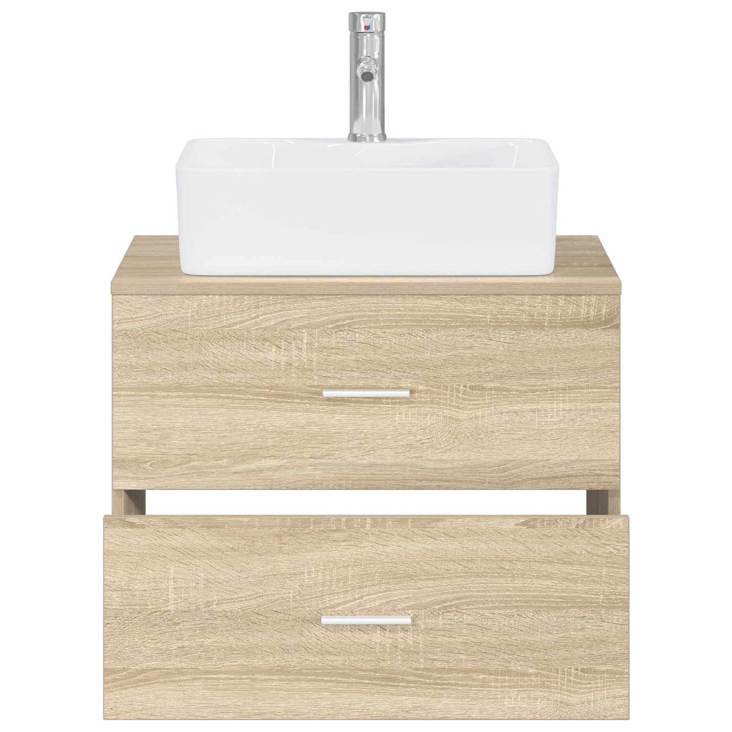 Bathroom Furniture Set Sonoma Oak Engineered Wood