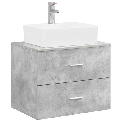 Bathroom Furniture Set Concrete Grey Engineered Wood