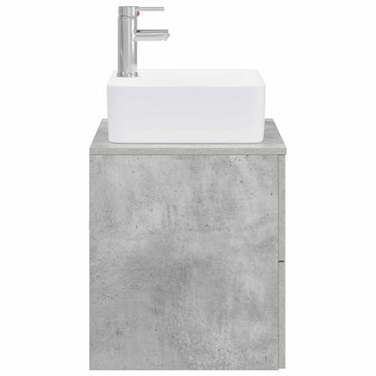 Bathroom Furniture Set Concrete Grey Engineered Wood