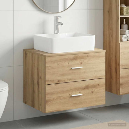 Bathroom Furniture Set Artisan Oak Engineered Wood