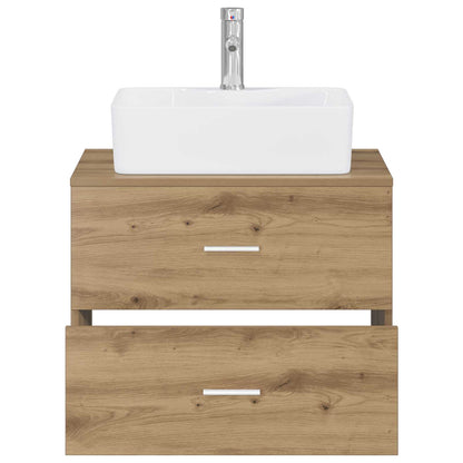 Bathroom Furniture Set Artisan Oak Engineered Wood