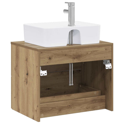 Bathroom Furniture Set Artisan Oak Engineered Wood