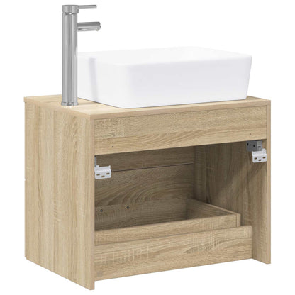 Bathroom Furniture Set Sonoma Oak Engineered Wood