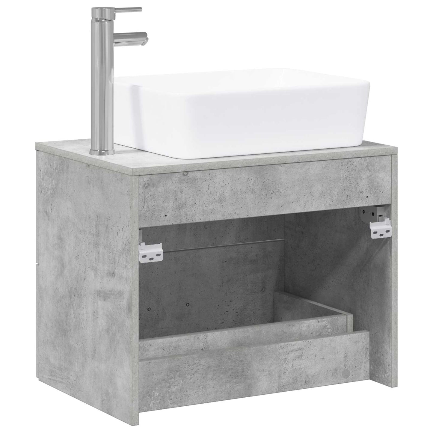 Bathroom Furniture Set Concrete Grey Engineered Wood