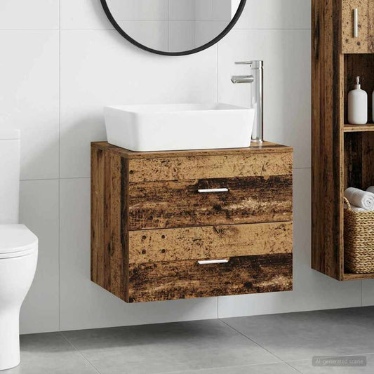 Bathroom Furniture Set Old Wood Engineered Wood