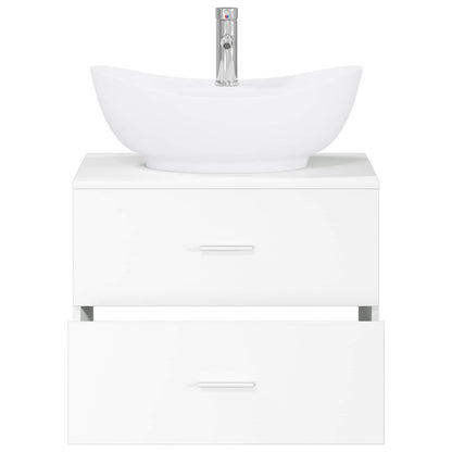Bathroom Furniture Set White Engineered Wood