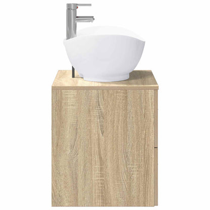Bathroom Furniture Set Sonoma Oak Engineered Wood