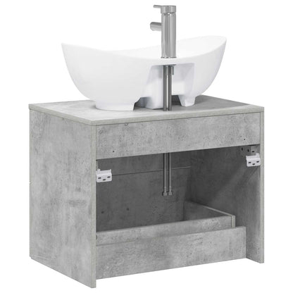 Bathroom Furniture Set Concrete Grey Engineered Wood